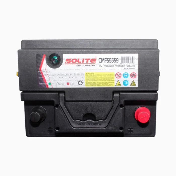 BATERÍA SOLITE 55 AH 480 CCA 55559 C/PEST +IZQ B/GRUESO - Imagen 4